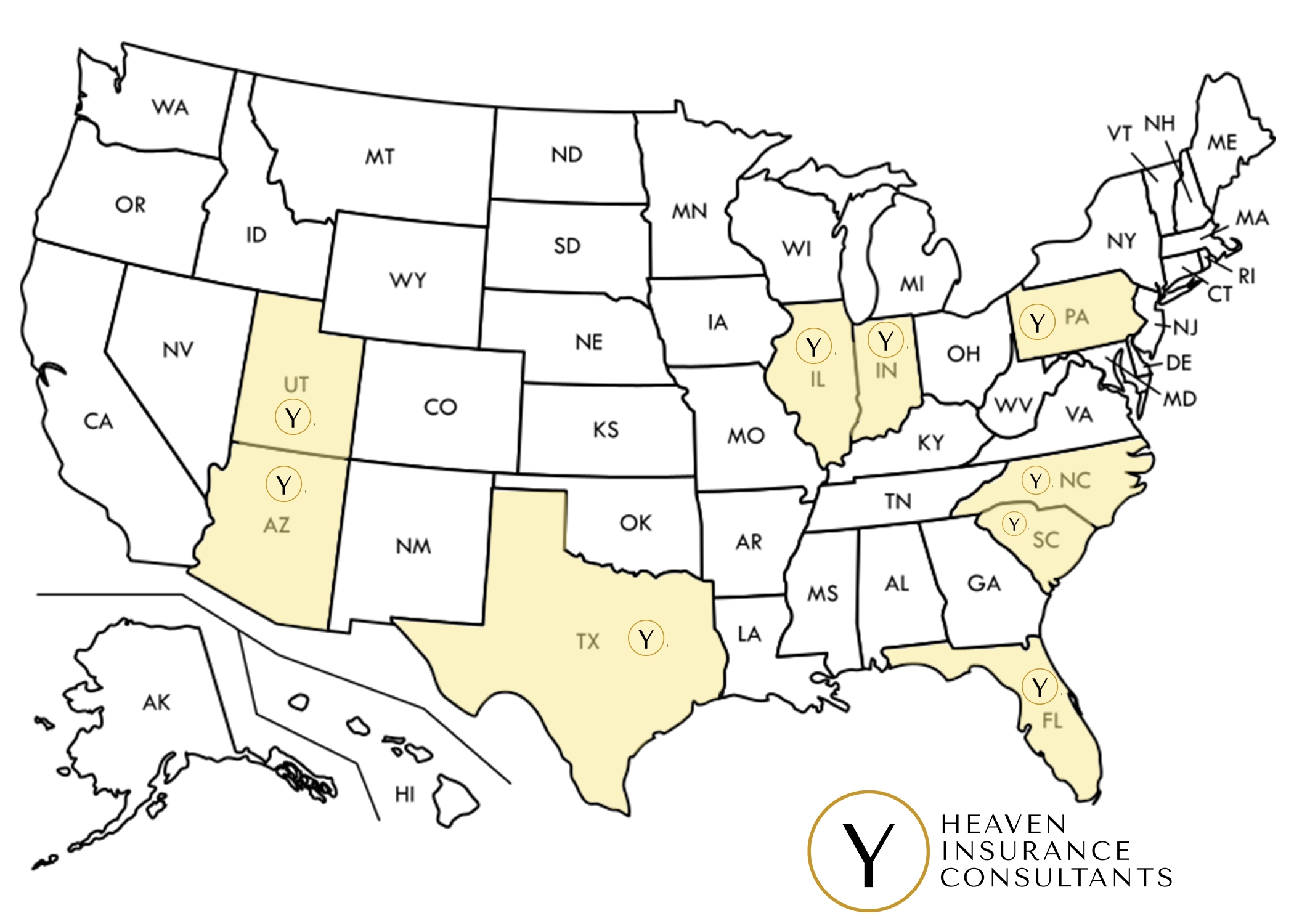 heaven-insurance-consultants-usa-states-maps